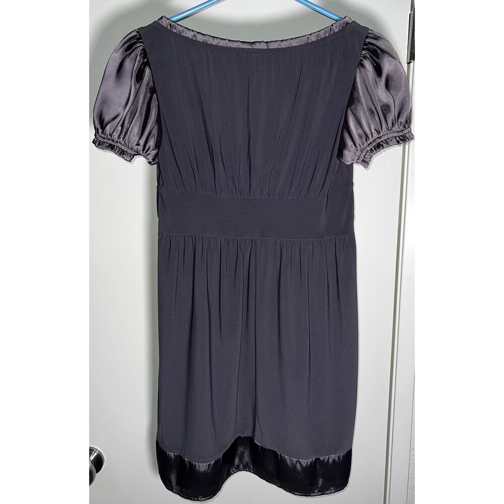 Wishes Wishes Wishes Charcoal Grey Puff Sleeve Mini Dress Size S - No size Tag- - Picture 2 of 6